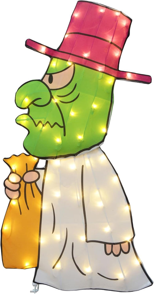 32IN Peanuts 2D Ghost with Monster FACE and Purple HAT