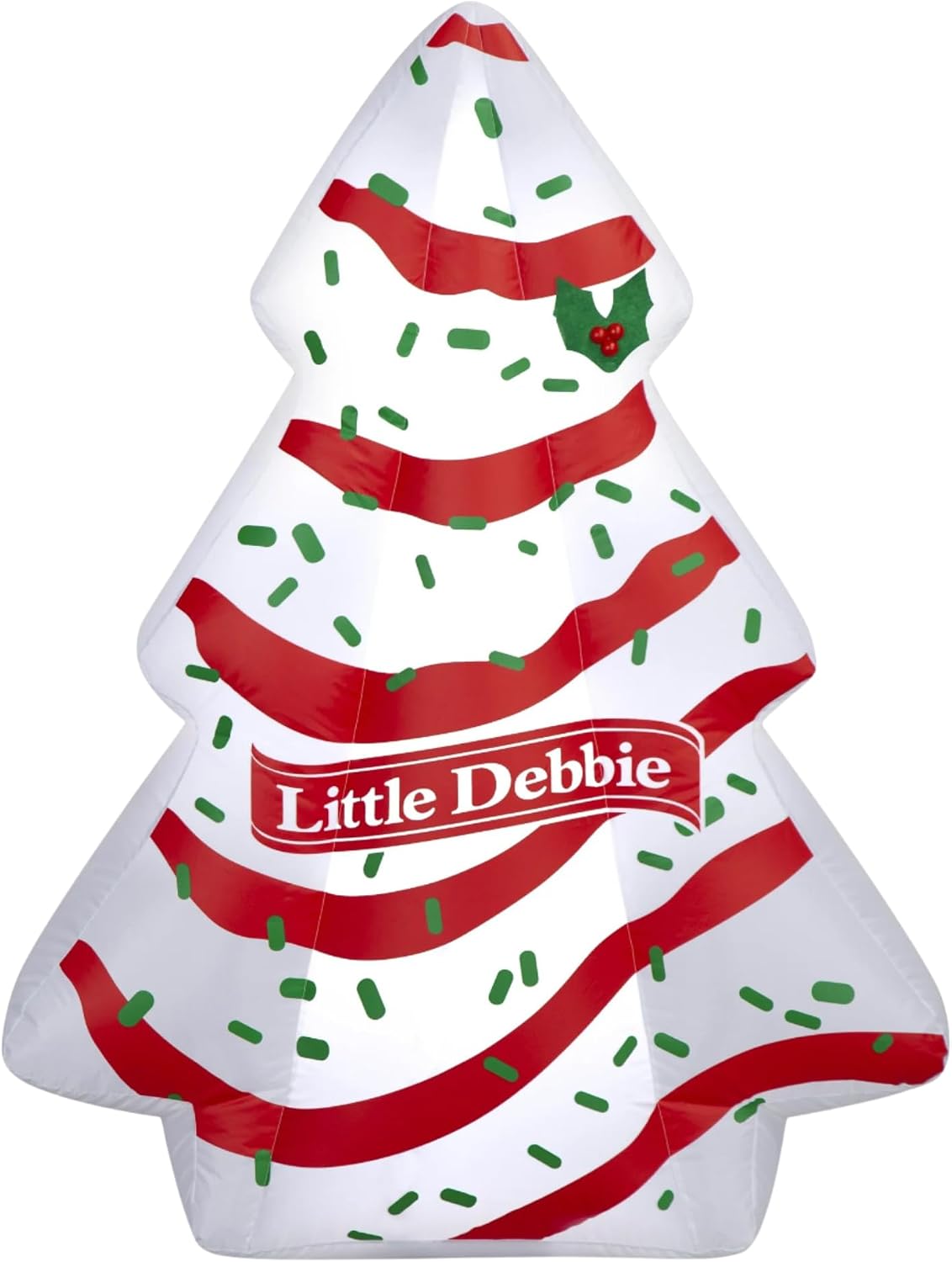 Gemmy for Little Debbie Christmas Tree Cake Inflatable, 4.5 Ft Tall, Indoor/Outdoor Holiday Decoration