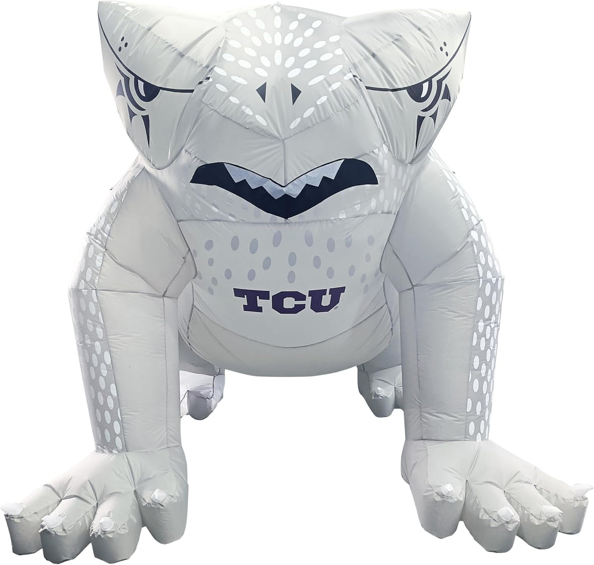 Logo Brands NCAA TCU Horned Frogs 7ft Inflatable Yard Mascot – Easy Inflation with 12V Blower, LED Lights for