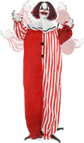 JOYIN 67" Halloween Decorations Outdoor, Scary Animatronics Clown Decor Clearance with LED Eyes and Creepy