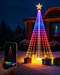 Probro 10FT Smart Outdoor Christmas Tree Lights, 514 LED RGB Light Show / App Control, RGB Color Changing,