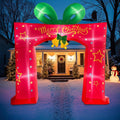 OurWarm 10 FT Christmas Inflatables Archway Outdoor Christmas Decorations / Gift Box Christmas Inflatable A