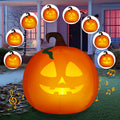 JOYIN 5 Ft Tall Halloween Inflatable Pumpkin Outdoor Decoration, Blow Up Pumpkin with Projector Face and